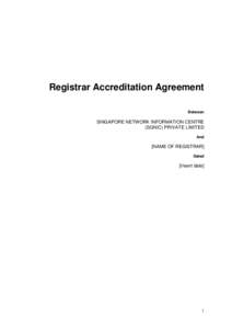 REGISTRAR ACCREDITATION AGREEMENT