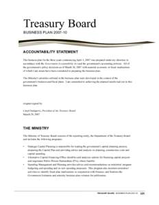 Government of Alberta[removed]Business Plan - Treasury Board