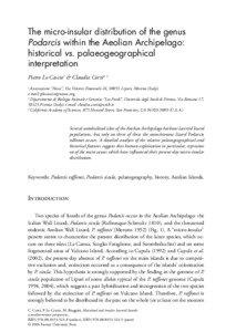 The micro-insular distribution of the genus Podarcis within the Aeolian Archipelago: historical vs. palaeogeographical