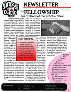 NEWSLETTER THE FELLOWSHIP April