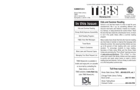 Managing Your Book Request List ILLINOIS STATE LIBRARY TALKING BOOK AND BRAILLE SERVICE When ordering specific titles, here are a few important items to remember about managing your request list: • Keep a sufficient am