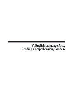 2008 MCAS Grade 6 English Language Arts Reading Comprehension Released Items Document