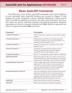 AutoLISP / Command-line interface / Parameter / Lisp / AS/400 Control Language / AutoCAD / Dialog Control Language / Test / FOCAL-69 / Computing / Software engineering / Scripting languages