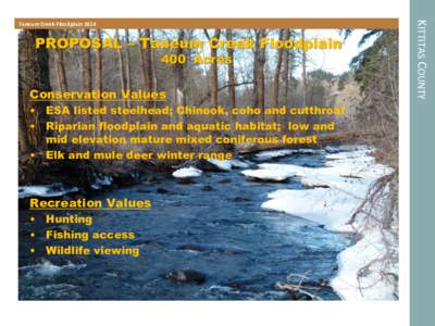 PROPOSAL – Taneum Creek Floodplain 400 Acres Conservation Values • •