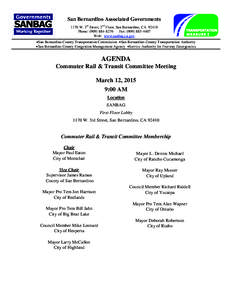 Agenda - Thursday, March 12, 2015