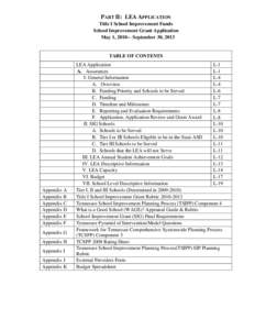 School Improvement Grants Application: Section 1003(g) of the Elementary and Secondary Education Act, CFDA#s 84.377A and 84.388A -- January[removed]MSWord)