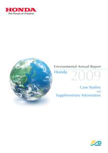 Environmental Annual Report  Honda 2009 Case Studies
