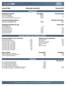 County Profile  Buncombe County (NC) February 2015