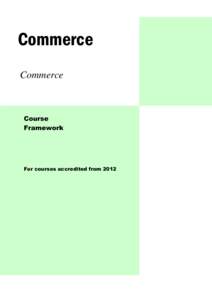 Commerce Commerce Course Framework