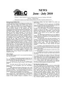 NEWS June - July 2010 Chairman – Russell Anderson, Unit 2/3, Sterling Ind Est, Carwood, Castleford, WF10 4PS Secretary - Graham Smith: “Stoneycroft” Godsons Lane Napton Southam Warks CV47 8LX Tel & Fax[removed]