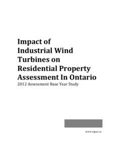 Impact of                  Industrial Wind Turbines on Residential Property Assessment In Ontario