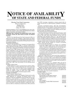 Poverty / Community Development Block Grant / Housing trust fund / Economics / HOME Investment Partnerships Program / Homelessness / Micro-enterprise / Economic development / Affordable housing / United States Department of Housing and Urban Development / Housing