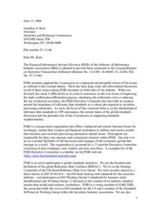 June 13, 2004 Jonathan G. Katz Secretary Securities and Exchange Commission 450 Fifth Street, NW Washington, DC[removed].