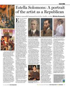 CULTURE  Estella Solomons: A portrait of the artist as a Republican Painter concealed ammunition in her studio, writes Róisín Kennedy