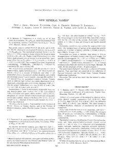 American Mineralogist, Volume 69, pages[removed], 1984  NEW MINERAL NAMES*