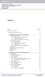 Cambridge University Press[removed]3 - Colloidal Suspension Rheology Jan Mewis and Norman J. Wagner Table of Contents More information