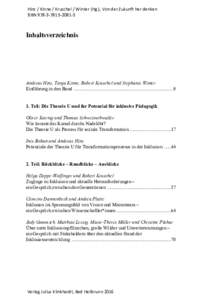 Hinz / Kinne / Kruschel / Winter (Hg.), Von der Zukunft her denken ISBN3 Inhaltsverzeichnis  Andreas Hinz, Tanja Kinne, Robert Kruschel und Stephanie Winter