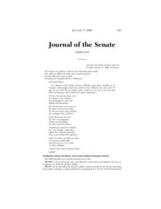 JANUARY 17, [removed]Journal of the Senate SIXTH DAY