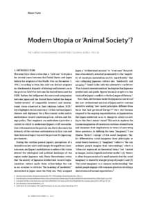 Moon Yumi  Modern Utopia or ‘Animal Society’? The American Imaginaries in Wartime Colonial Korea, [removed]Introduction