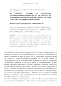 HETEROCYCLES, Vol. 83, No. 1, HETEROCYCLES, Vol. 83, No. 1, 2011, pp. © The Japan Institute of Heterocyclic Chemistry Received, 28th September, 2010, Accepted, 24th November, 2010, Published online, 2