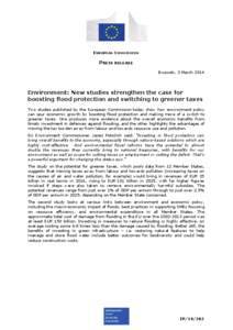EUROPEAN COMMISSION  PRESS RELEASE Brussels, 3 March[removed]Environment: New studies strengthen the case for
