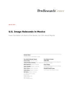 Microsoft Word - Pew Global Attitudes Short Mexico Report FINAL April 29, 2013.docx