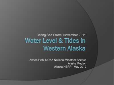 Golovin /  Alaska / Flood / Water waves / Storm surge