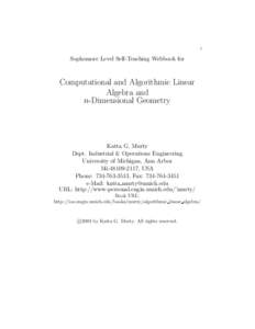 i  Sophomore Level Self-Teaching Webbook for Computational and Algorithmic Linear Algebra and