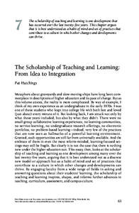 Educational psychology / Problem-based learning / Ernest L. Boyer / Carnegie Foundation for the Advancement of Teaching / E-learning / The Canadian Journal for the Scholarship of Teaching and Learning / Brian Coppola / Education / Teaching / Scholarship of Teaching and Learning