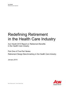 Aon Hewitt Retirement and Investment Solutions  Redefining Retirement