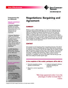 Commerce / Dispute resolution / Negotiation / Bargaining / Business / Cooperative games / Bargaining theory