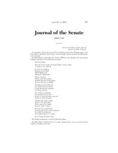 JANUARY 11, [removed]Journal of the Senate FIRST DAY