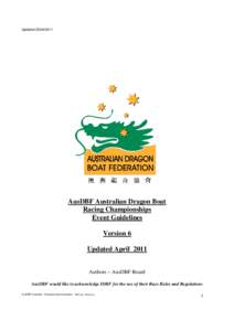 Updated[removed]AusDBF Australian Dragon Boat Racing Championships Event Guidelines Version 6