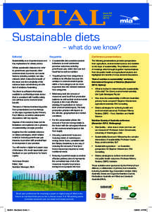 Issue 53 summer 2013 Sustainable diets