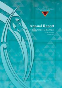 E34  Annual Report Te Taura Whiri i te Reo Mäori for the year ended 30 June 2013