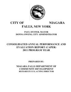 CITY OF NIAGARA FALLS, NEW YORK PAUL DYSTER, MAYOR DONNA OWENS, CITY ADMINISTRATOR