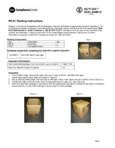 4G/Y7.8/S/** USA/+AA8012 (** DOM) PK-81 Packing Instructions Shipper must ensure compatibility with all packaging materials and follow all appropriate transport regulations. For