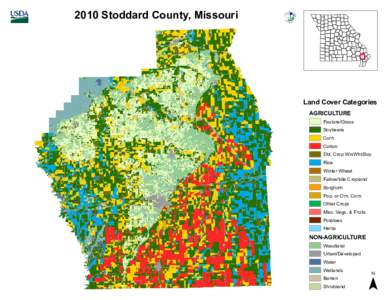2010 Stoddard County, Missouri  Land Cover Categories AGRICULTURE  Pasture/Grass