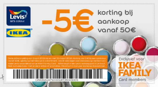   -5€ korting bij aankoop