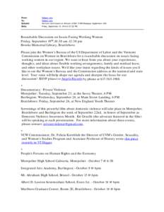 Geography of the United States / State governments of the United States / Vermont / Government of Vermont / Vermont Commission on Women