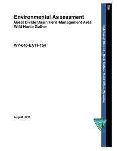 BLM  Environmental Assessment WY-040-EA11-154