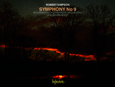 ROBERT SIMPSON  SYMPHONY No 9 BOURNEMOUTH SYMPHONY ORCHESTRA VERNON HANDLEY