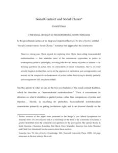 Microsoft Word - Gaus-The Social Contract and Social Choice--Rutgers Law Journal.docx