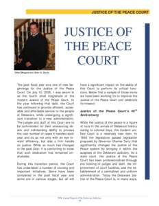 JUSTICE OF THE PEACE COURT  JUSTICE OF THE PEACE COURT Chief Magistrate Alan G. Davis