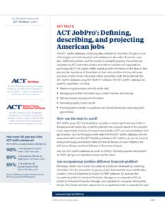 An information brief on the ACT WorkKeys system ® KEY FACTS