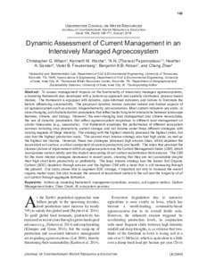 148  Universities Council on Water Resources Journal of Contemporary Water Research & Education Issue 158, Pages, August 2016