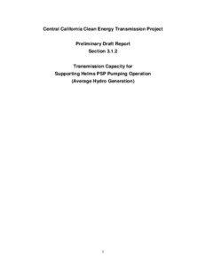 Central California Clean Energy Transmission Project Preliminary Draft Report Section 3.1.2