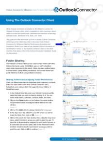 Outlook Connector for MDaemon - Using The Client - How To Guide