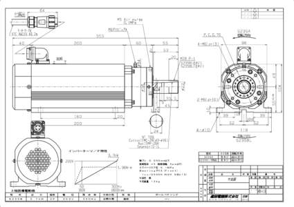 Ｂ  　１ｃｃ／２０００Ｈ（ＮＯＫ　ＮＢＵ１５） ３相誘導電動機 型　　式