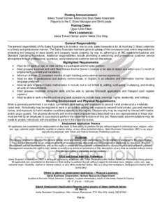 Puebloan peoples / Tiwa / Isleta Pueblo /  New Mexico / Application for employment / Résumé / Store manager / Business / Employment / Recruitment / New Mexico